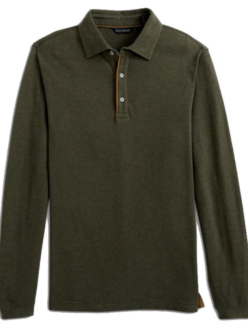 NWT Scott Barber Mens Size XL Green Cotton Wool Pique Knit Polo Shirt Top NEW